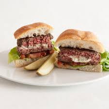 Organic Cheese-Stuffed Burgers