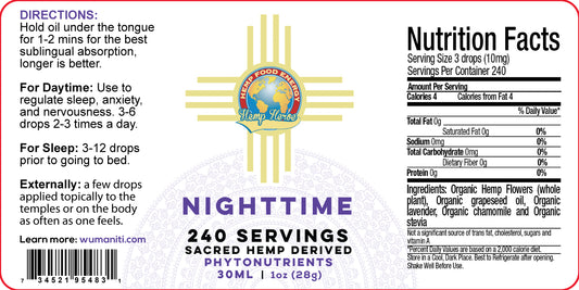 Nighttime Hemp Extract CBD Oil 12,000mg
